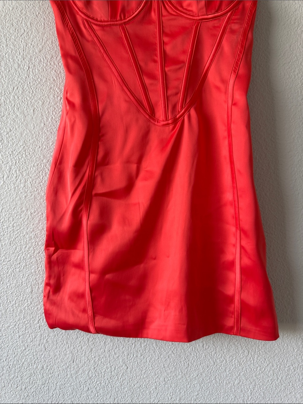 Meshki pink coral Corsette mini dress small - Picture 4 of 12